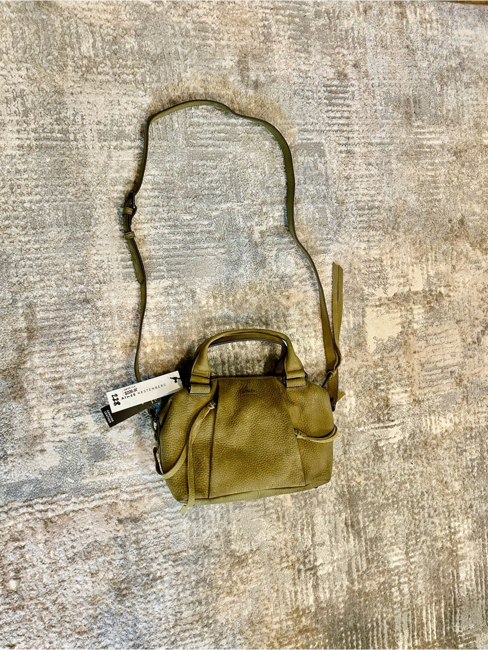 Aimee Kestenbeeg Olive Green Women's Leather Crossbody bag NWT
